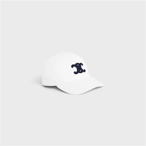 celine baseball cap white|celine triomphe baseball hat.